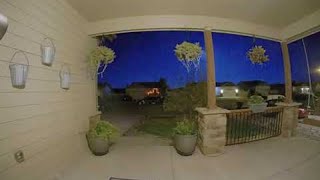 Doorbell Camera Captures Meteor Lighting Up the Sky || ViralHog