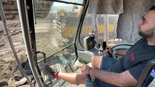 Liebherr 974 Excavator Loading Trucks - Operator View - Ascon Ltd