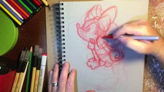 Drawing Disney character art: Minnie Mouse
