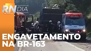 Engavetamento na BR 163 deixa cinco mortos