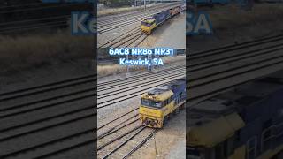 6AC8 departs Keswick with NR86 (Indian Pacific) + NR31 (Great Southern) #shorts #seb #trains #train