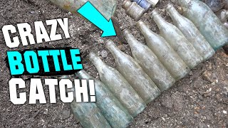 BEST THING TO FIND DIGGING!! Huge Bottle Catch in an old Antique Bottle Dump! Canadian Digging!