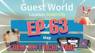 Roblox Guest World Looking At The Purple Crystal - roblox guest world new mythical skin