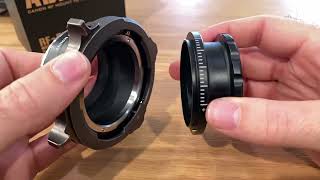 Tiltaing Canon RF Mount to PL Mount Adapter adjustable back focus demonstration