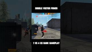 double vector power 1 vs 4 cs rank gameplay 🖤#freefire #trending #mobilegame #shortsfeed #emongaming