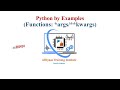 15.Arguments of Function | *args and **kwargs | Dictionary | Python Tutorial for Beginners in Hindi