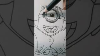 Drawing Minions Stuart Eye Dracula #shorts #cartoondrawing #cartoon #minions #despicableme