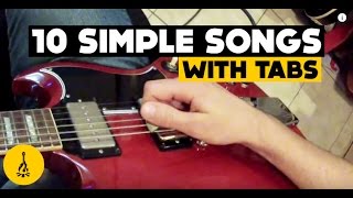 Super Easy Electric Guitar Songs For Beginners | 10 Simple Songs With Tabs