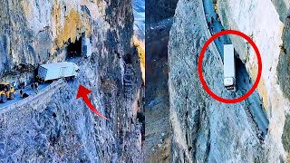 Horrible road hanging on the cliff | China's most terrifying roads | Wonders on the cliff