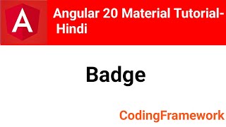 Angular 20 Material Tutorial Day 8 | Badge Explained (Hindi)