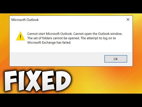 How To Fix Cannot Start Microsoft Outlook the Set Folders Cannot Be Opened Error