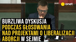 Sejm zdecydował w sprawie projektów o liberalizacji aborcji