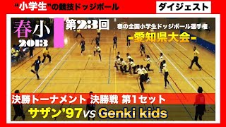 【ドッジボール】第23回春の県大会 決勝戦(1set) サザン’97 vs GenkiKids