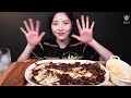 sub jjajangmyeon with crispy menbosha chinese food mukbang asmr