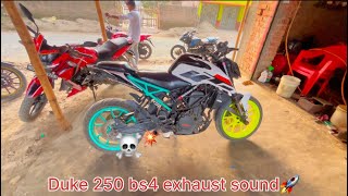 Duke 250 bs4 exhaust sound🚀@RiderSrikanta_440