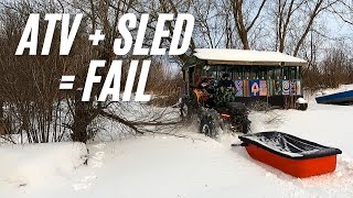 How To (NOT) Tow A Toboggan With An ATV