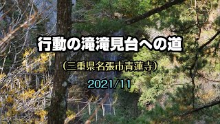 行動の滝滝見台への道（三重県名張市青蓮寺）・・・2021/11