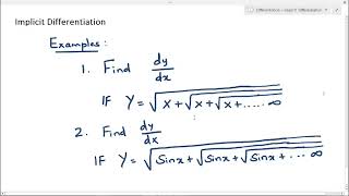Implicit Differentiation | Simple Examples - Part 3 | Differential Calculus