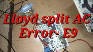 Lloyd split AC error code -E9 in hingi