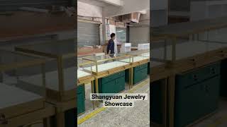 Stainless steel jewelry showcase,high-end jewelry store display cabinet