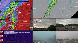 LIVE Storm Coverage - Mid-South Tornado Threat - Live Storm Chasers