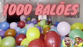 1000 BALLOONS | ENCHEMOS NOSSA SALA COM MIL BALÕES