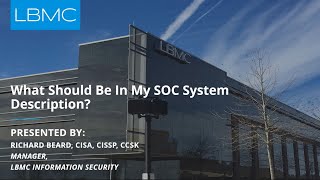 What should be in my SOC description?