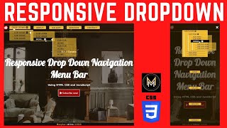 Responsive Navigation Drop-down Menu with Animation using HTML CSS & JavaScript ( JS )