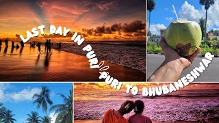 Last Sunrise in Puri |Capturing Unforgettable Moments||Puri to Bhubaneswar Road trip #vlog #trending