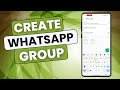 How To Create Group On WhatsApp