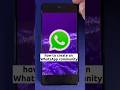 How to create an WhatsApp community