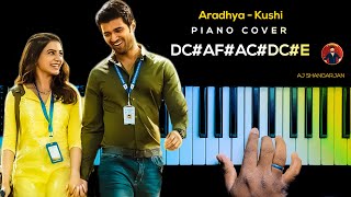Aradhya - Kushi song Piano Cover with NOTES | AJ Shangarjan | AJS