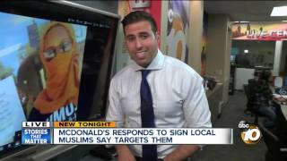 McDonald's responds to sign local Muslims say targets them