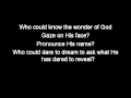 Sing of Him (with lyrics)