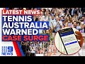 Greg Hunt warns Tennis Australia, Record high COVID-19 cases in VIC  | 9 News Australia