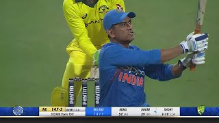MS Dhoni 40 (23) vs Australia 2nd T20I 2019 Bangalore (Ball By Ball)