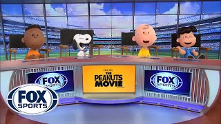 The Peanuts take over the FOX Sports set