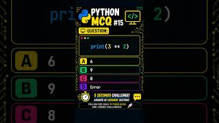 🐍 Python MCQ Challenge #15 | Beginners Always Choose Wrong #Python #Shorts