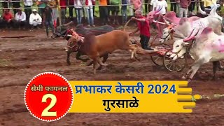 सेमी फायनल क्रमांक - 2 प्रभाकर केसरी 2024 गुरसाळे. बैलगाडा प्रेमी दिपक