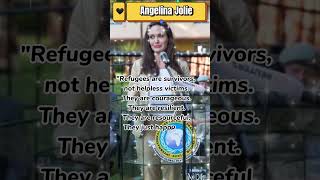 ANGELINA JOLIE ON REFUGEES| UNHCR AMBASSADOR| HUMAN RIGHT #shorts #shortsfeed #youtubeshorts #yt
