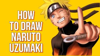 HOW TO DRAW NARUTO UZUMAKI step by step,EASY