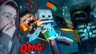 Warden Fight GONE WRONG (Minecraft Animation Bloopers) - Reaction