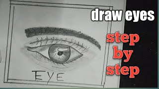 How to draw eyes//draw eye// eyes drawing easy//eyes drawing step by step//eyes drawing for beginner