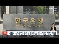 외환시장 개입내역 오늘 첫 공개…작년 하반기분 연합뉴스tv yonhapnewstv