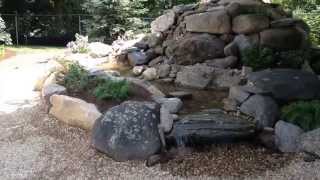 Stow Massachusetts Pondless Waterfall and Patio Timelapse