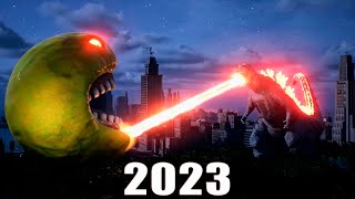 Evolution of Pacman vs Godzilla