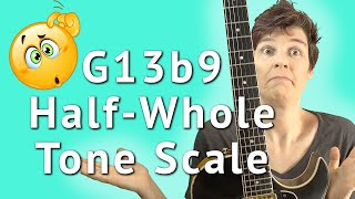 II V I Lines using Half Tone Whole Tone Scale \u0026 13b9 Chord