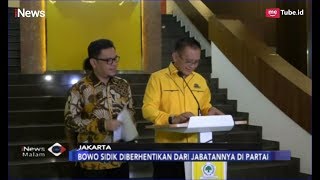 Sekjen Partai Golkar Menyatakan Pemberhentian Bowo Sidik dari Pengurus - iNews Malam 28/03