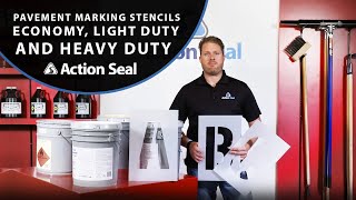 Pavement Marking Stencils | Economy, Light Duty, and Heavy Duty | Action Seal