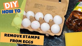 How to remove stamps from eggs - ink stamp removal